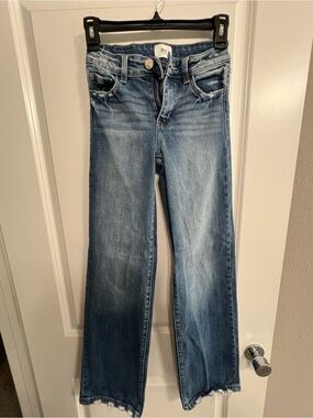 BKE Girl's Medium Wash Jeans with Raw Hem